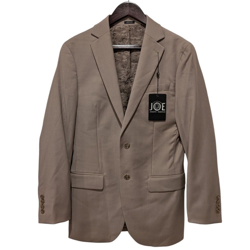 JOE Joseph Abboud Tan Slim Fit Suit Jacket Blazer 36R Camo Lining NWT